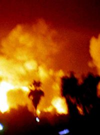 Výbuch při útoku na irácký Bagdád