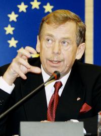 Prezident Václav Havel na návštěvě Evropského parlamentu v roce 2000