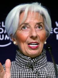 Generální ředitelka Mezinárodního měnového fondu Christine Lagardeová v Davosu