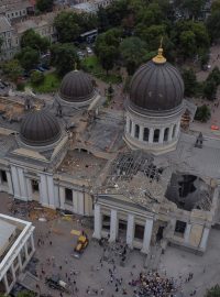 Ruský útok podle Kyjeva poškodil nejvýznamnější pravoslavný chrám ve městě