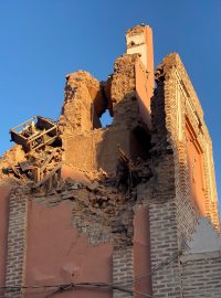 Poničené budovy v Marakéši po ničivém zemětřesení