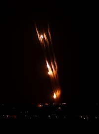Rakety vypálené směrem na Izrael