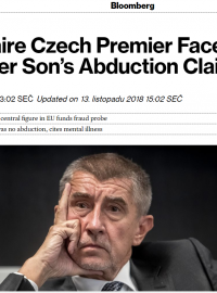 Článek agentury Bloomberg o českém premiérovi Andreji Babišovi