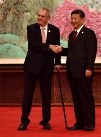 Prezident České republiky Miloš Zeman se svým čínským protějškem Si Ťin-pchingem