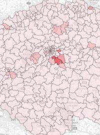 Mapa kriminality ukazuje, že v listopadu jihovýchodně od Prahy došlo oproti zbytku republiky k většímu množství vloupání do obydlí.