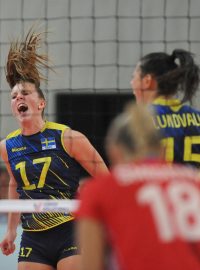 Švédské volejbalistky překvapivě vyhrály zápas kvalifikace na ME v Jablonci po pěti setech.