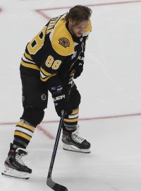 David Pastrňák během dovednostních soutěží na Utkání hvězd NHL.