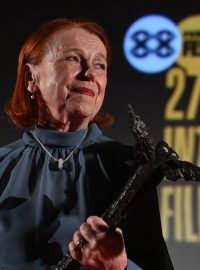 Herečka Iva Janžurová převzala cenu Kristián při zahájení 27. ročníku filmového festivalu Febiofest 18. září 2020 v Praze.