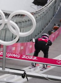 Čestmír Kožíšek na tréninku před startem zimních olympijských her v Pekingu