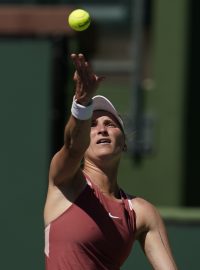 Markéta Vondroušová na turnaji v Indian Wells