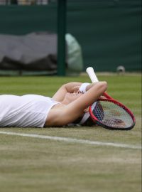 Marie Bouzková po postupu do osmifinále na Wimbledonu