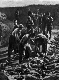 Hromadný pohřeb 300 000 Arménů zabitých během masakrů mezi lety 1894 až 1896