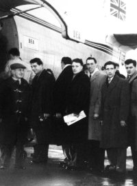 Fotbalisté Manchesteru United v roce 1958. Na snímku zachyceni ještě předtím, než s nimi v Mnichově spadlo letadlo