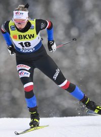 Tereza Beranová během kvalifikace sprintu světového poháru ve švýcarském Davosu