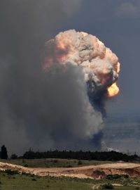 Výbuch muničního skladu na Krymu