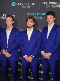 Český tenisový tým před čtvrtfinále Davis Cupu s Austrálií