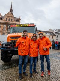 Piloti Rallye Dakar Martin Macík, David Švanda a František Tomášek.