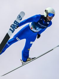 Český skokan na lyžích Roman Koudelka během mistrovství světa v Planici