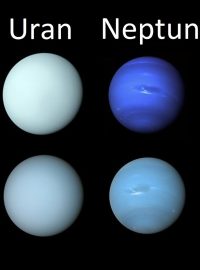 Porovnání barev Uranu a Neptunu