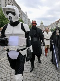 Fanoušci slavili v Praze Den Star Wars. Připomněli si boj dobra a zla ve fiktivní vzdálené galaxii